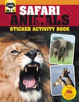 Paperback Safari Animals Sticker Activity Book (Animal Lives Sticker Activity Book) Book
