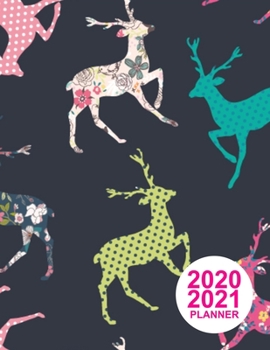 Paperback 2020 2021 Planner: Cute Colorful Design Book, 8.5" x 11" Two Year 2020-2021 Calendar Planner, Monthly Schedule Organizer (24 Months Activ Book