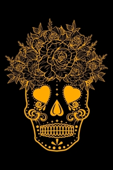 Notebook : Sugar Skull Halloween Costume Dia de Los Muertos Black Lined Journal Writing Diary - 120 Pages 6 X 9