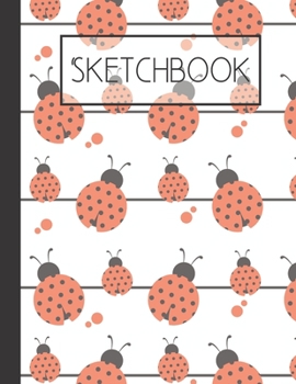 Paperback Sketchbook: Ladybug pattern 200 Page Sketchbook: Artist Edition (8.5x11) Book