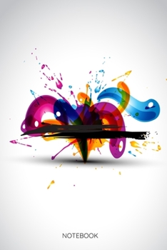 Notebook: Abstract Color 100 Pages 6 x 9 Composition Journal Book. Great For Taking Notes, Writing, Recording Tasks And Capturing Information As A ... Across Any Area Or Interest Of Your Choice.