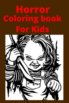 Paperback Horror Coloring book For Kids [Large Print] Book