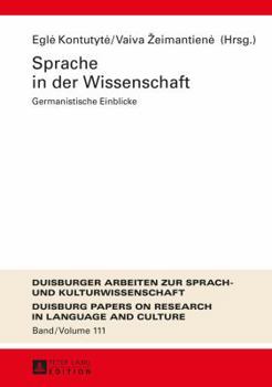 Hardcover Sprache in der Wissenschaft: Germanistische Einblicke [German] Book