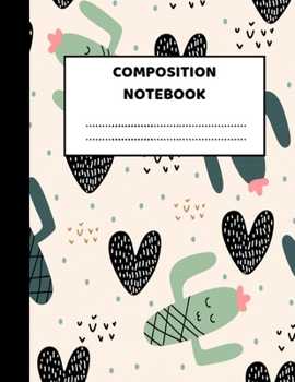 Paperback Composition Notebook: Pretty Wide Ruled Paper Notebook Journal - Cute Cactus Wide Blank Lined Workbook for Teens Kids Students Girls for Hom Book