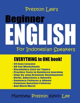 Paperback Preston Lee's Beginner English For Indonesian Speakers Book