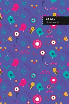 Paperback Number One Mom Lifestyle Journal, Blank Write-in Notebook, Dotted Lines, Wide Ruled, Size (A5) 6 x 9 In (Blue) Book