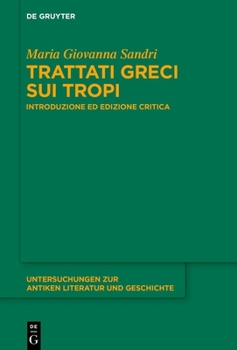 Hardcover Trattati greci sui tropi [Italian] Book