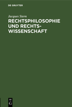 Hardcover Rechtsphilosophie und Rechtswissenschaft [German] Book