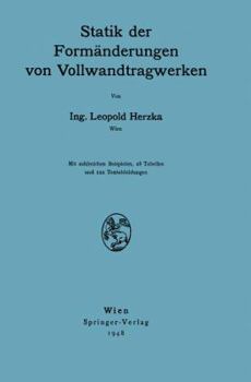 Paperback Statik Der Formänderungen Von Vollwandtragwerken [German] Book
