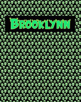 Paperback 120 Page Handwriting Practice Book with Green Alien Cover Brooklynn: Primary Grades Handwriting Book