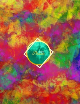 Paperback 2020 Planner: Trippy Psychedelic colourful chaotic monthly and weekly organizer planning sections, to do lists, recaps and organizin Book