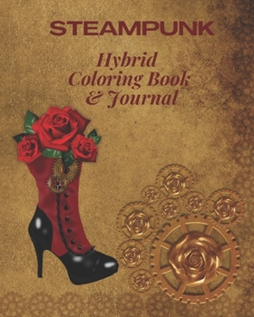 Paperback Steampunk: Hybrid Coloring Book & Journal Book