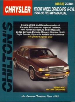 Paperback Chrysler Front-Wheel Drive Cars, 6 Cylinder, 1988-95 Book