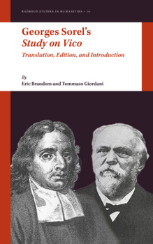 Hardcover Georges Sorel's Study on Vico: Translation, Edition, and Introduction Book