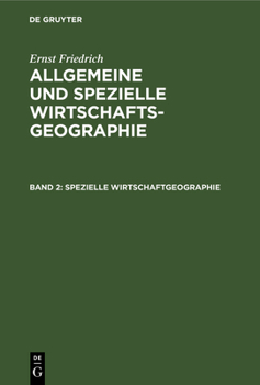 Hardcover Spezielle Wirtschaftgeographie [German] Book