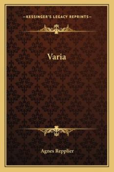 Paperback Varia Book