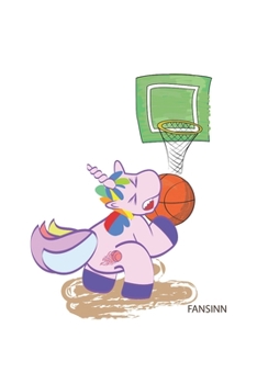 Paperback Funny Basketball Unicorn Notebook: Graph Paper Journal 6x9 - 120 Pages Book