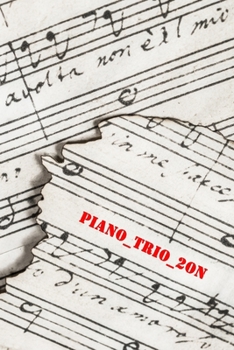 Paperback piano_trio_2on: 120 pages of music paper to compose Book
