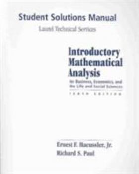 Paperback Introductory Mathematical Analysis for Business Book