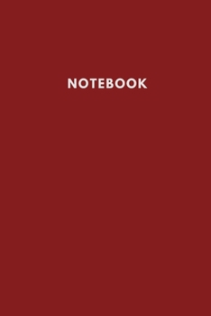 Paperback Notebook: Deep Red Color Soft Cover Lined Notebook Composition Book