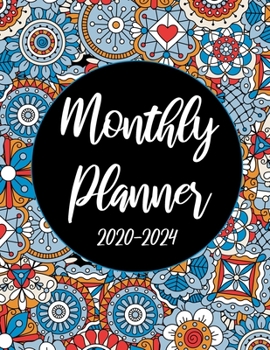 2020-2024 Monthly Planner: Beauty Flowers 60 Months Appointment Calendar 5 year Monthly Planner 8.5 x 11 Business Planners and Journal Agenda Schedule ... With Holidays and Inspirational Quotes