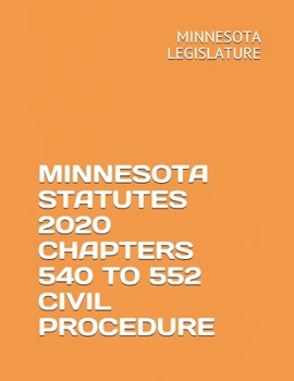 Paperback Minnesota Statutes 2020 Chapters 540 to 552 Civil Procedure Book