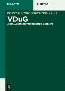 Hardcover Vdug: Verbraucherrechtedurchsetzungsgesetz [German] Book