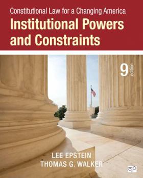 Paperback Constitutional Law for a Changing America: Institutional Powers and Constraints Book