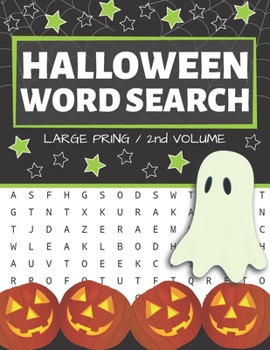 Paperback Halloween Word Search: Puzzle Book Large Print - 80 Halloween Puzzles Book