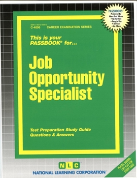 Spiral-bound Job Opportunity Specialist: Passbooks Study Guide Book