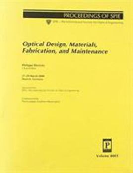 Paperback Optical Design Materials Fabrication and Maintenance Book