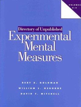Paperback Directory of Unpublished Experimental Mental Measures (4-5) Book