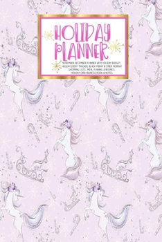 Holiday Planner: Pink Gold Holiday Glam | Christmas | Thanksgiving | Calendar | Holiday Guide | Budget | Black Friday | Cyber Monday | Receipt Keeper ... Card Address | Women | Wife | Mom | Gift