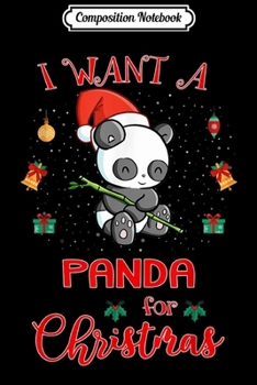 Paperback Composition Notebook: Funny Panda For Christmas Xmas Pajama Journal/Notebook Blank Lined Ruled 6x9 100 Pages Book