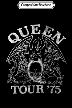 Composition Notebook: Queen Official Tour 75 Crest Logo Journal/Notebook Blank Lined Ruled 6x9 100 Pages