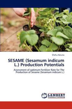 Paperback SESAME (Sesamum indicum L.) Production Potentials Book