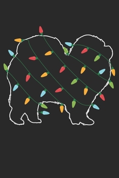 Chow Chow with Christmas Lights - Christmas Notebook - Chow Chow Diary - Dog Journal - Christmas Gift for Dog Lover: Medium College-Ruled Journey Diary, 110 page, Lined, 6x9 (15.2 x 22.9 cm)