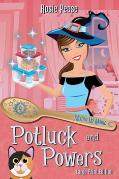 Paperback Potluck and Powers [Large Print] Book