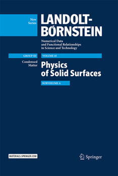 Hardcover Physics of Solid Surfaces: Subvolume a Book