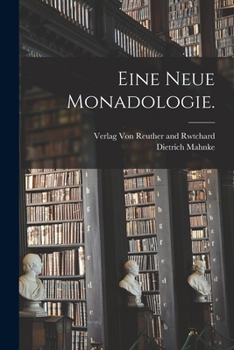 Paperback Eine Neue Monadologie. [German] Book