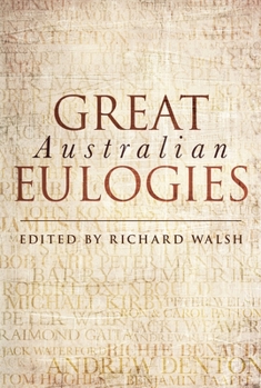 Hardcover Great Australian Eulogies Book