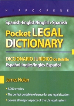 Paperback Spanish-English/English-Spanish Pocket Legal Dictionary/Diccionario Juridico de Bolsillo Espanol-Ingles/Ingles-Espanol Book