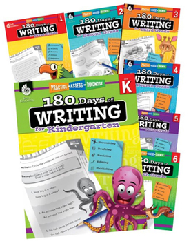 Hardcover 180 Days(tm) Writing for K-6, 7-Book Set: Practice, Assess, Diagnose Book