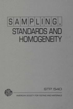 Hardcover Sampling, Standards and Homogeneity. Book