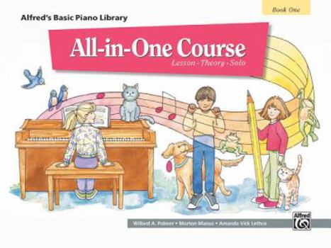 Paperback All-in-One Course for Children: Lesson, Theory, Solo, Book 1 (Alfred's Basic Piano Library) Book