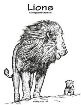 Paperback Lions Coloring Book for Grown-Ups 1 Book