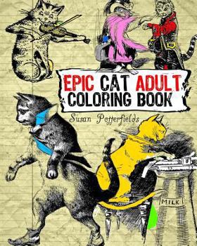 Paperback Epic Cat Adult Coloring Book