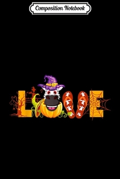 Composition Notebook: LOVE Zebra Pumpkin Flip Flop Funny Halloween Gift Idea  Journal/Notebook Blank Lined Ruled 6x9 100 Pages