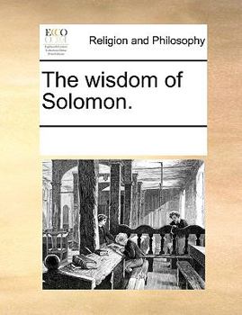 Paperback The Wisdom of Solomon. Book