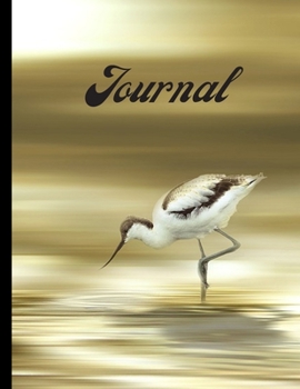 Golden Avocet Journal: Lined Journal Notebook To Write In (Large 8.5" x 11", 162 Pages, Softback)